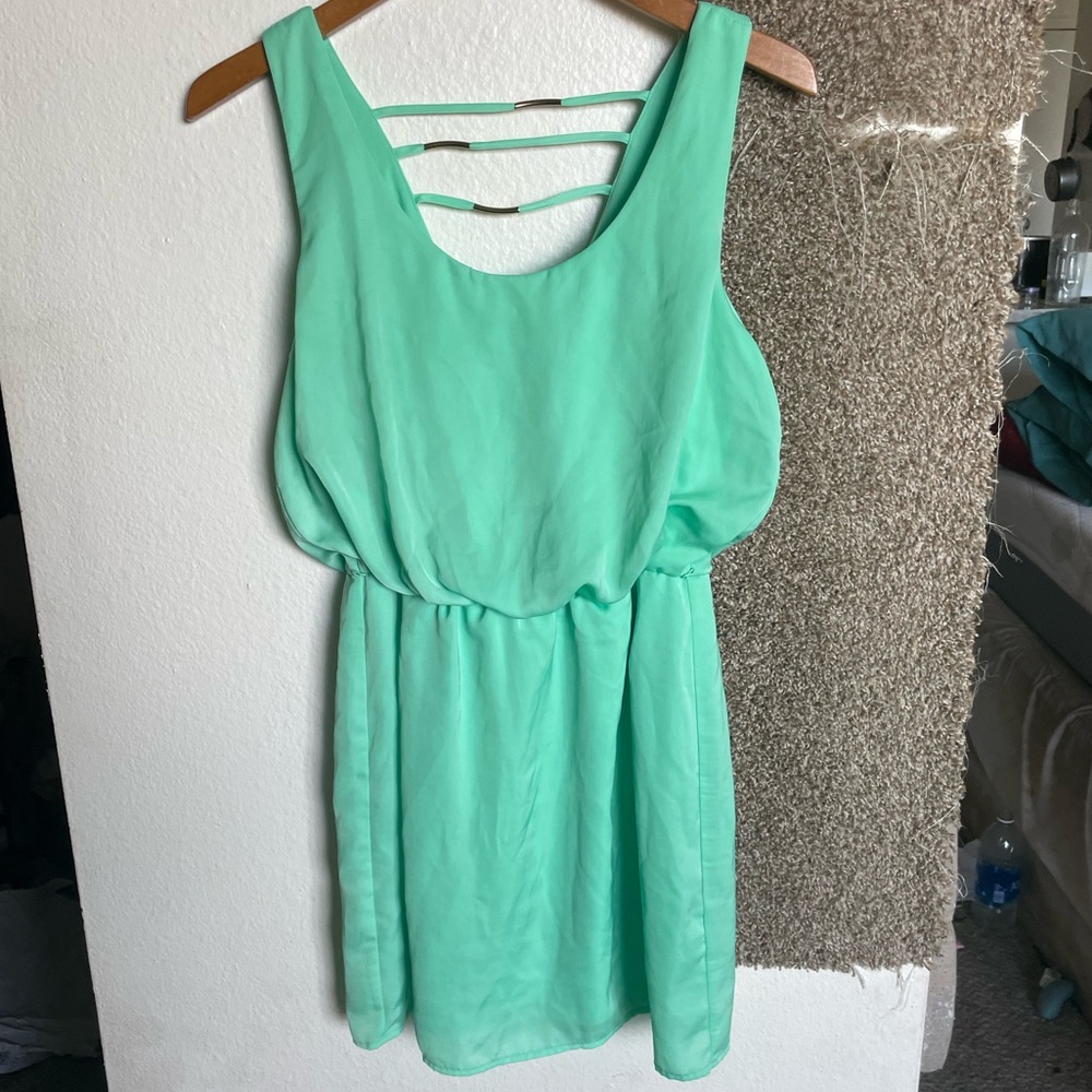 Teal City Studio Midi Dress With Back Strap Detail